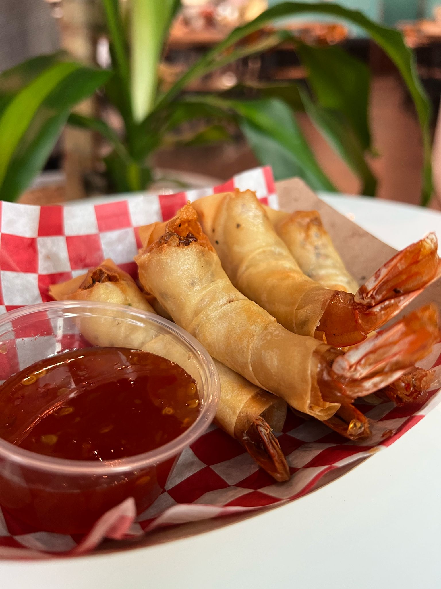 Shrimp Spring Rolls with Sweet Chili Sauce