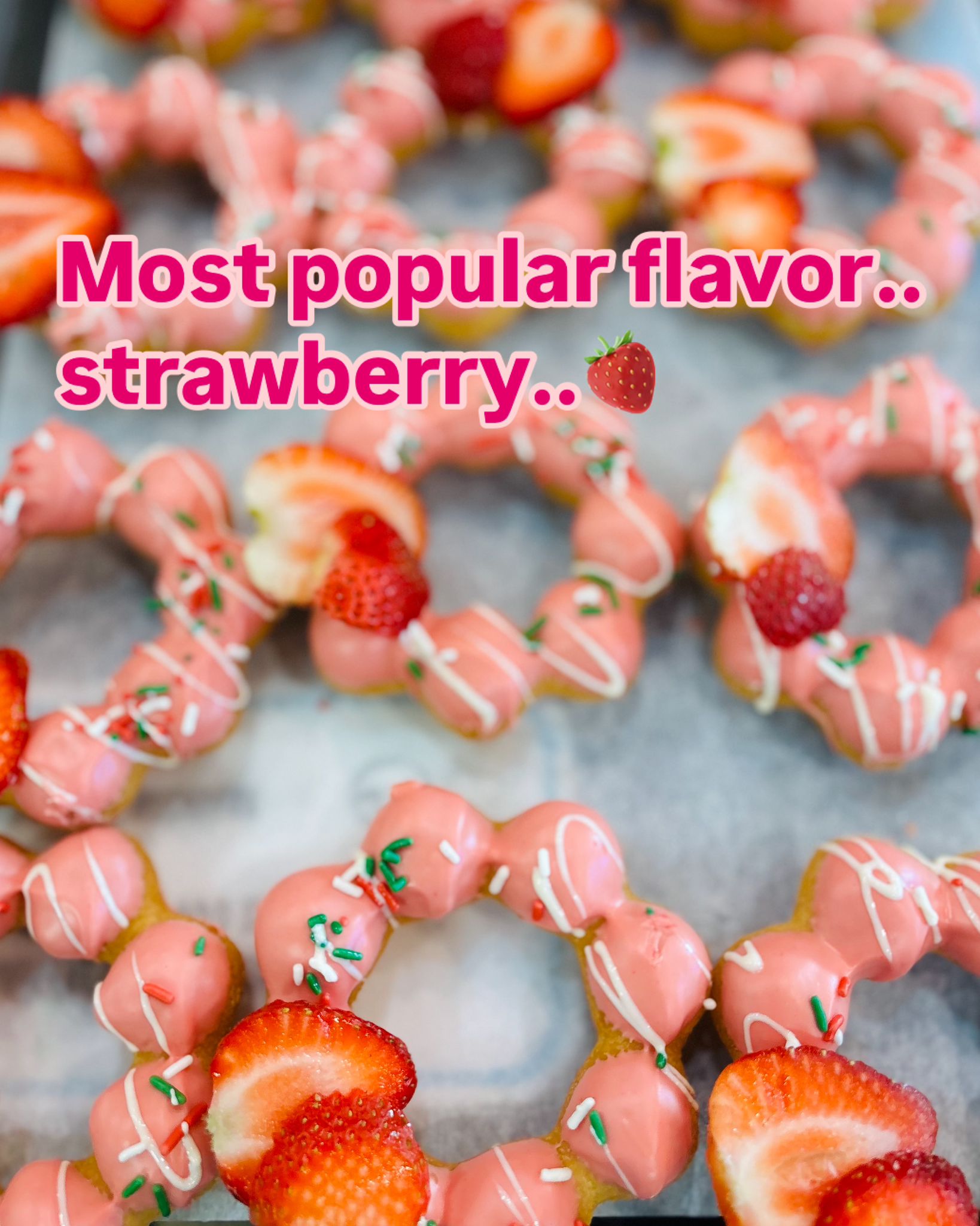 Strawberry Mochi Donuts - Our Most Popular Flavor